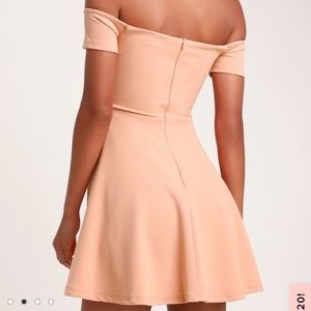 Lulus Play the Party Off-the-Shoulder Skater Dress - Picture 2 of 5